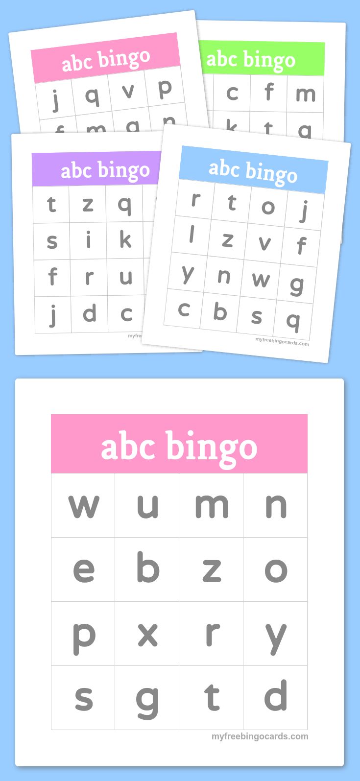 Free Printable Alphabet Bingo Preschool